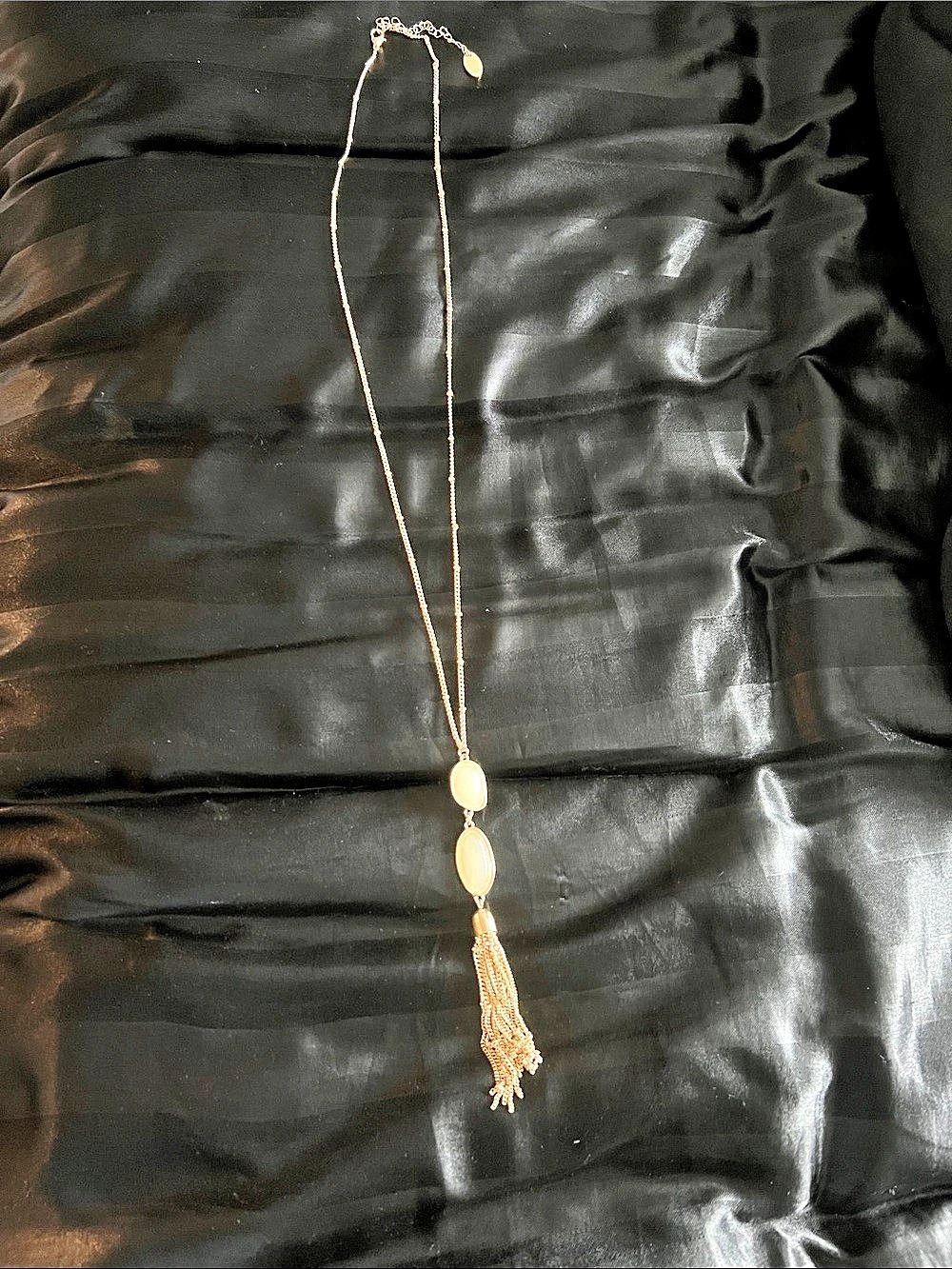 Time and Tru Gold-Tone Pendant Tassel Necklace
